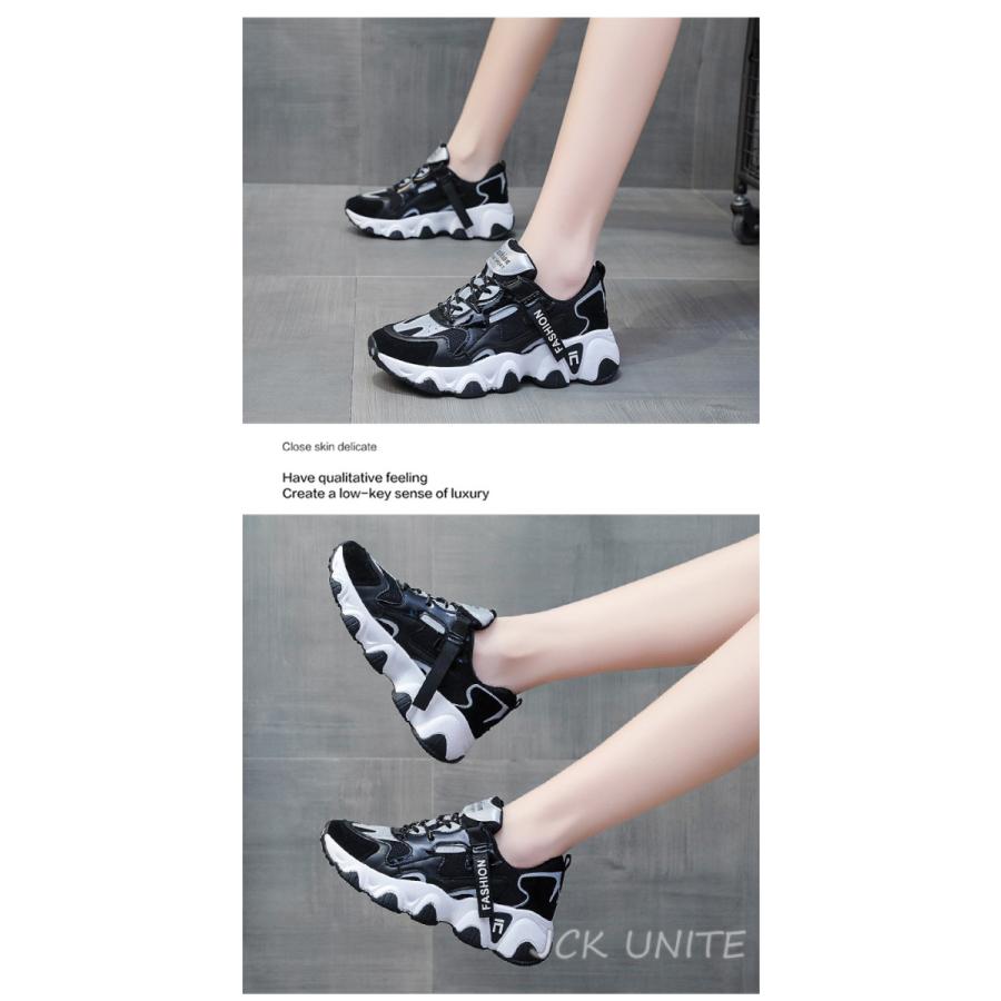 秋靴 レディース ダッドスニーカー ランニングスニーカー 4色 街歩き 韓国風 おしゃれ オフィス 歩きやすい婦人靴 通学 厚底 