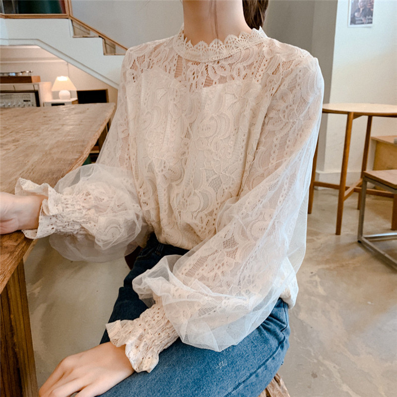 ブラウス レディース 長袖 シャツ レース 花柄 可愛い きれいめ おしゃれ 着痩せ 通勤 お洒落 オフィス トップス 大人 OL フォーマル 