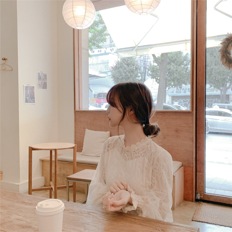 ブラウス レディース 長袖 シャツ レース 花柄 可愛い きれいめ おしゃれ 着痩せ 通勤 お洒落 オフィス トップス 大人 OL フォーマル 