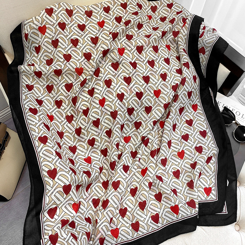 ストール 大判ストール ハート柄 ショール 結婚式 スカーフ 秋 マフラー 大判 春 夏用 シフォン レディース 冬 ストール 夏 UVカット 春物 