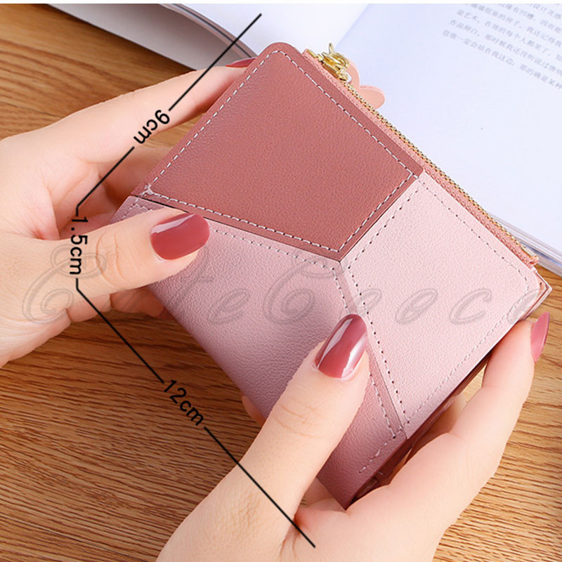 ミニ財布 二つ折り財布 レディース 薄い 配り色 おしゃれ 実用的 送料無料 自動振り分け コンパクト カード収納 耐久性 軽量 エレファッション 
