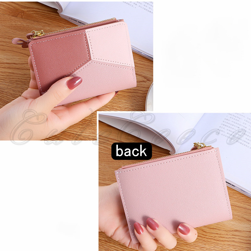 ミニ財布 二つ折り財布 レディース 薄い 配り色 おしゃれ 実用的 送料無料 自動振り分け コンパクト カード収納 耐久性 軽量 エレファッション 
