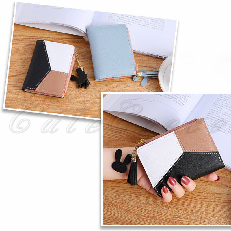 ミニ財布 二つ折り財布 レディース 薄い 配り色 おしゃれ 実用的 送料無料 自動振り分け コンパクト カード収納 耐久性 軽量 エレファッション 