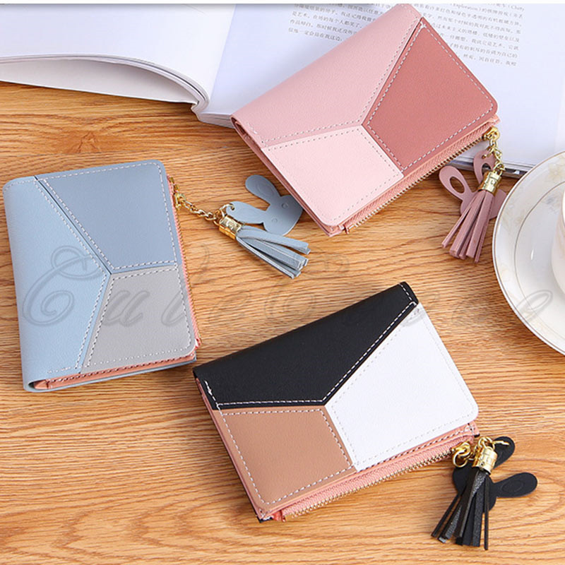 ミニ財布 二つ折り財布 レディース 薄い 配り色 おしゃれ 実用的 送料無料 自動振り分け コンパクト カード収納 耐久性 軽量 エレファッション 