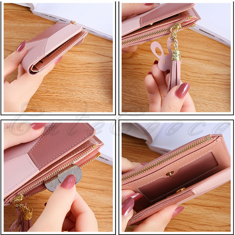 ミニ財布 二つ折り財布 レディース 薄い 配り色 おしゃれ 実用的 送料無料 自動振り分け コンパクト カード収納 耐久性 軽量 エレファッション 