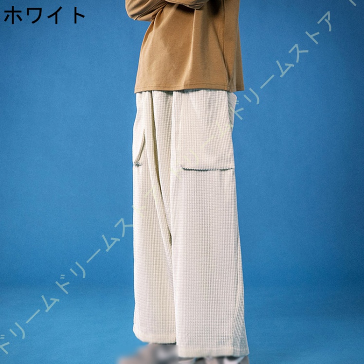 ワイドパンツ メンズ リラックスパンツ 無地 カーゴパンツ 太め モード 大きいサイズ アウトドア カジュアル 春 夏 ゆったり キャンプ ボ個性 秋 