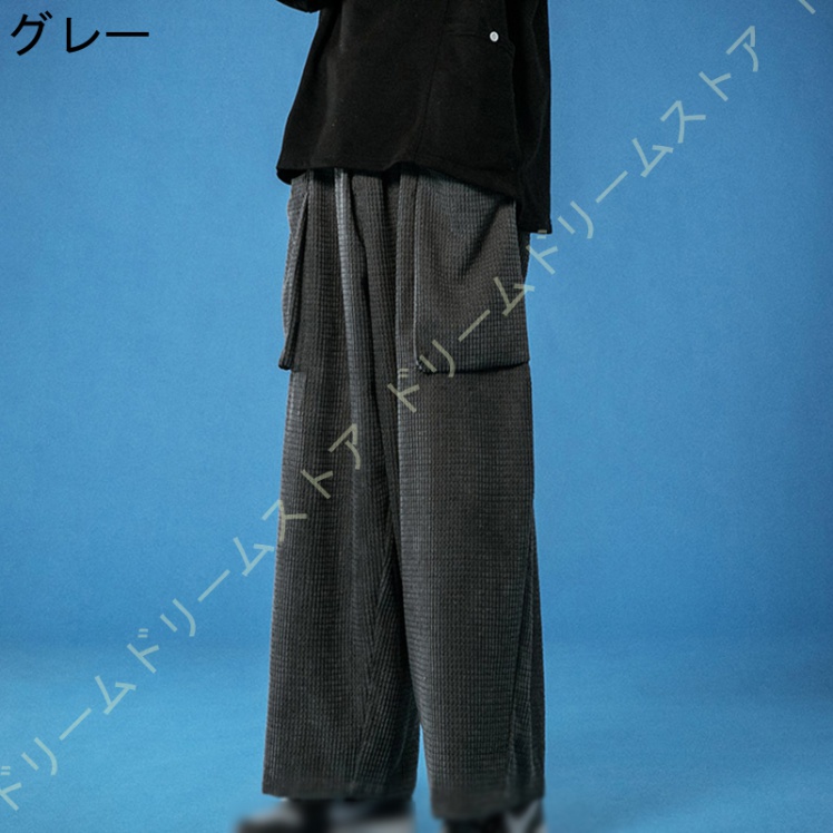 ワイドパンツ メンズ リラックスパンツ 無地 カーゴパンツ 太め モード 大きいサイズ アウトドア カジュアル 春 夏 ゆったり キャンプ ボ個性 秋 