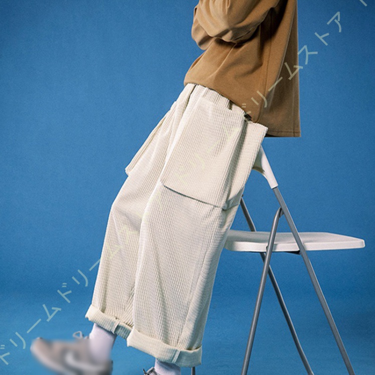 ワイドパンツ メンズ リラックスパンツ 無地 カーゴパンツ 太め モード 大きいサイズ アウトドア カジュアル 春 夏 ゆったり キャンプ ボ個性 秋 