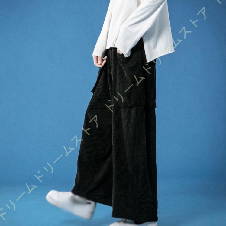 ワイドパンツ メンズ リラックスパンツ 無地 カーゴパンツ 太め モード 大きいサイズ アウトドア カジュアル 春 夏 ゆったり キャンプ ボ個性 秋 