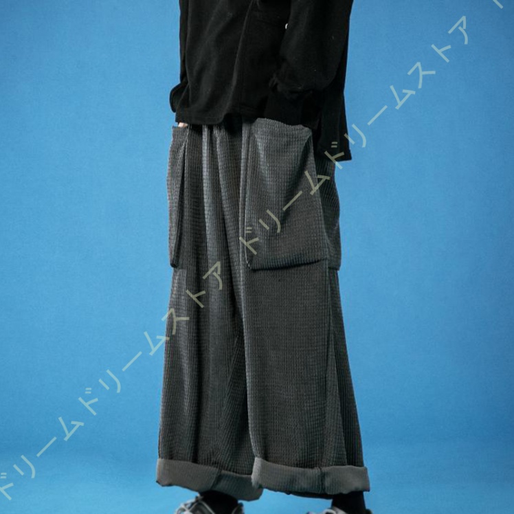 ワイドパンツ メンズ リラックスパンツ 無地 カーゴパンツ 太め モード 大きいサイズ アウトドア カジュアル 春 夏 ゆったり キャンプ ボ個性 秋 