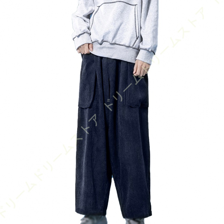 ワイドパンツ メンズ リラックスパンツ 無地 カーゴパンツ 太め モード 大きいサイズ アウトドア カジュアル 春 夏 ゆったり キャンプ ボ個性 秋 