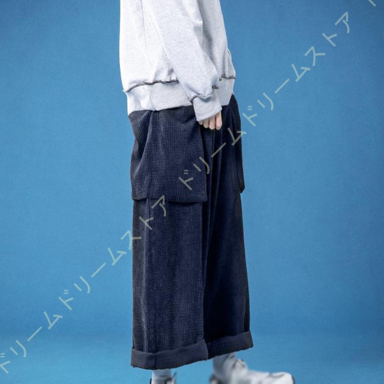 ワイドパンツ メンズ リラックスパンツ 無地 カーゴパンツ 太め モード 大きいサイズ アウトドア カジュアル 春 夏 ゆったり キャンプ ボ個性 秋 