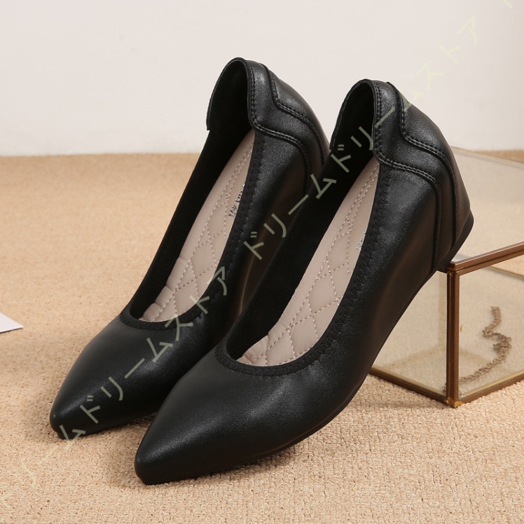 スリッポン ハイヒール 5CM 疲れない クッション 女性 ポインテッドトゥ 脱げない 大きいサイズ ウェッジパンプス 通勤 フォーマル 結婚式 冠婚葬祭 