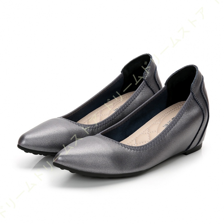 スリッポン ハイヒール 5CM 疲れない クッション 女性 ポインテッドトゥ 脱げない 大きいサイズ ウェッジパンプス 通勤 フォーマル 結婚式 冠婚葬祭 