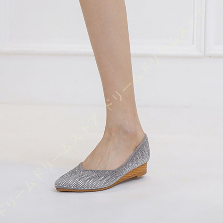 パンプス レディース 脱げない ローヒール 3CM ウェッジソール オフィス ウェッジ 発表会 ポインテッドトゥ カジュアル 歩きやすい フラット 木目 大人 