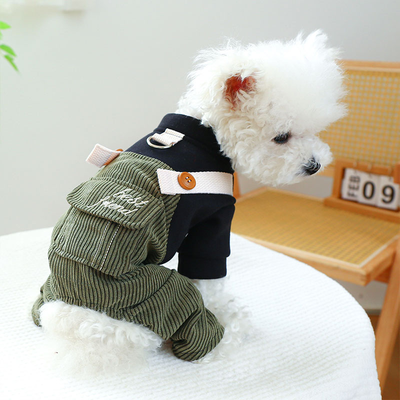 ペットウェア ペット用品 犬 猫 犬の服 洋服 かわいい 春秋 部屋着 小型犬 安い おしゃれ 寝間着 オールインワン コール天 お散歩 パンツ お出かけ 