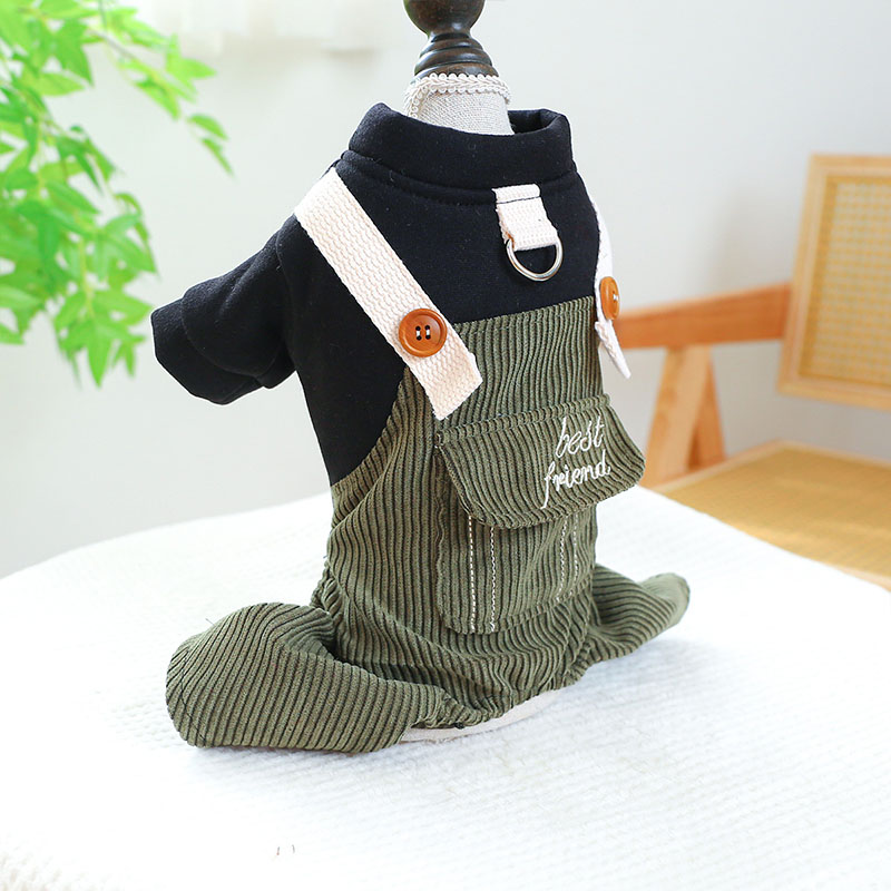ペットウェア ペット用品 犬 猫 犬の服 洋服 かわいい 春秋 部屋着 小型犬 安い おしゃれ 寝間着 オールインワン コール天 お散歩 パンツ お出かけ 