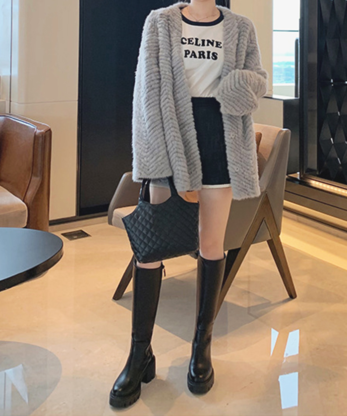 ブーツ レディース 秋 冬 ロング 厚底 きれいめ おしゃれ カジュアル 韓国ファッション シンプル 美脚チャンキーヒールロングブーツ 高見え 韓国コーデ 