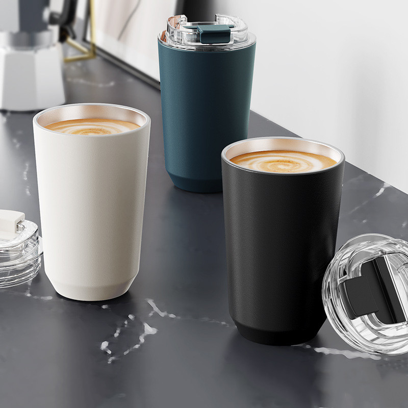 タンブラー 水筒 蓋付き 大容量 真空断熱 保温 保冷 持ち運び 二重構造 ステンレス コーヒーカップ 直飲み おしゃれ 漏れ防止 