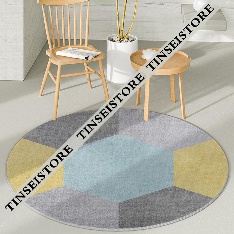 北欧 ラグマット 部屋 丸型カーペット 円形 ラグ モロッコ柄 書斎 床暖房対応 ホール 柄 滑り止め 柔らか 幾何学 防音 洗える おしゃれ マット ラグ 