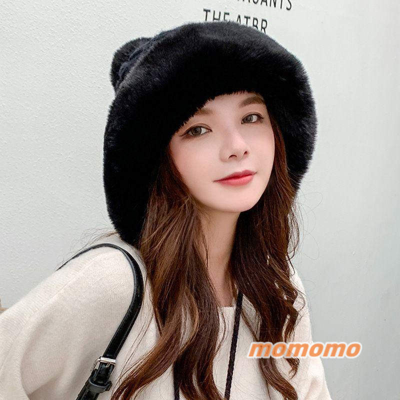 ニット帽 ファー付き 帽子 レディース ポンポン ロシアン帽 お洒落 耳あて 可愛い 女性用 防寒 兎の毛皮 秋冬 ハット 裏ボア 