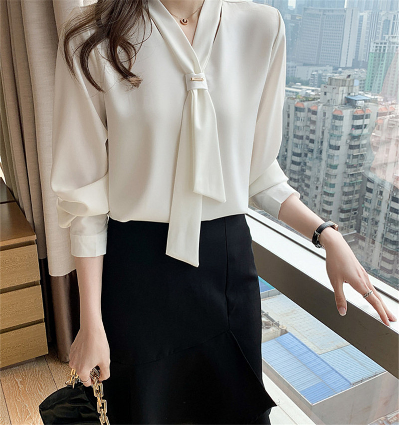 ブラウス レディース シャツ ボウタイブラウス ボウタイ プルオーバー 上品 通勤 きれいめ 無地 シンプル OL フォーマル オフィス 長袖シャツ 