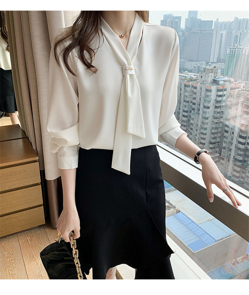 ブラウス レディース シャツ ボウタイブラウス ボウタイ プルオーバー 上品 通勤 きれいめ 無地 シンプル OL フォーマル オフィス 長袖シャツ 