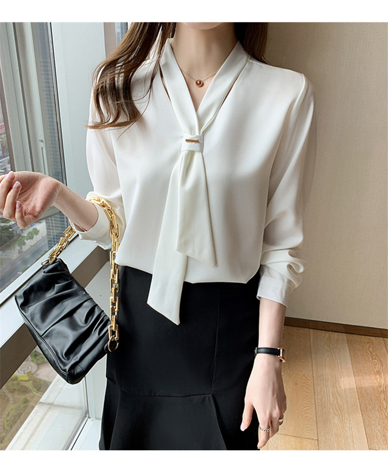 ブラウス レディース シャツ ボウタイブラウス ボウタイ プルオーバー 上品 通勤 きれいめ 無地 シンプル OL フォーマル オフィス 長袖シャツ 