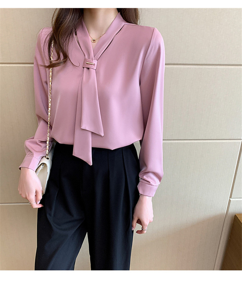 ブラウス レディース シャツ ボウタイブラウス ボウタイ プルオーバー 上品 通勤 きれいめ 無地 シンプル OL フォーマル オフィス 長袖シャツ 