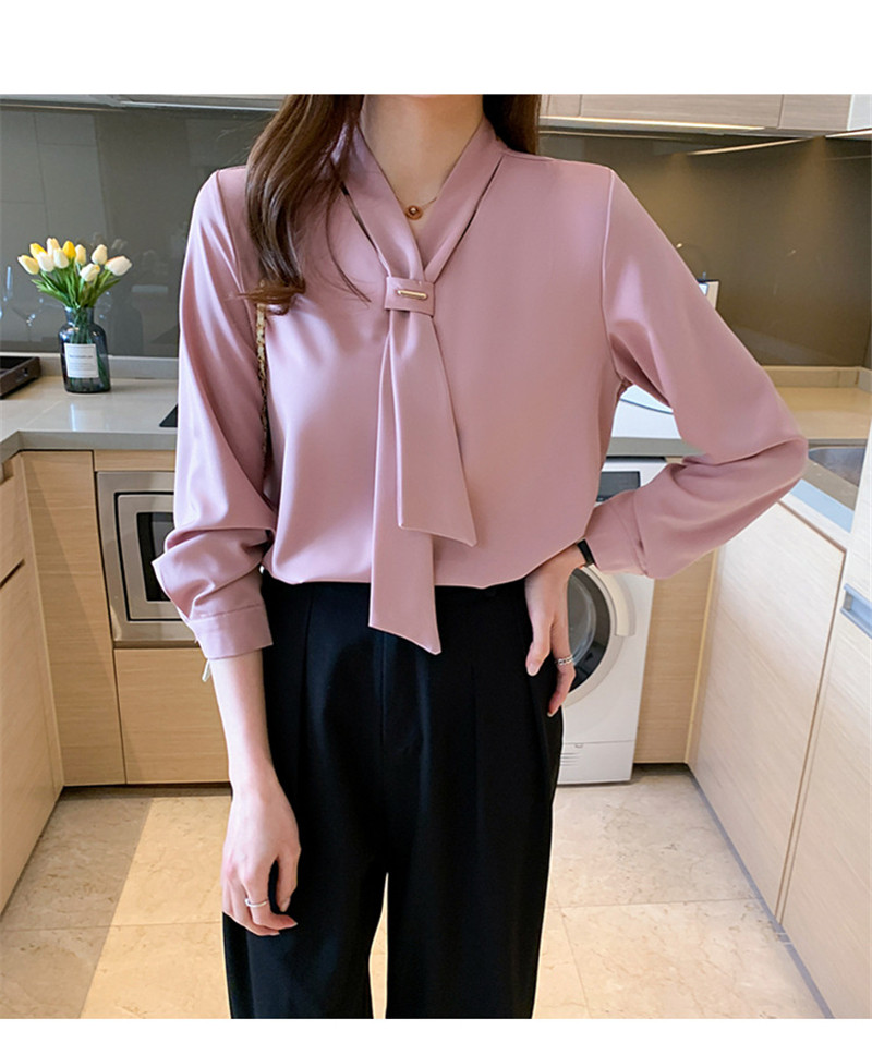 ブラウス レディース シャツ ボウタイブラウス ボウタイ プルオーバー 上品 通勤 きれいめ 無地 シンプル OL フォーマル オフィス 長袖シャツ 