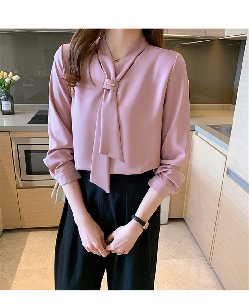 ブラウス レディース シャツ ボウタイブラウス ボウタイ プルオーバー 上品 通勤 きれいめ 無地 シンプル OL フォーマル オフィス 長袖シャツ 