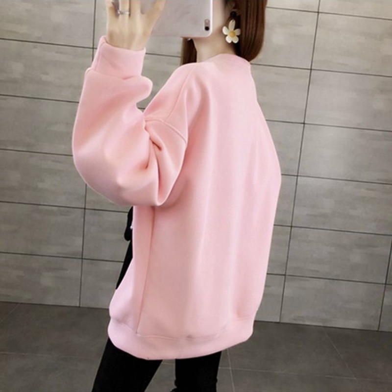 お取り寄せ商品 スウェット 裏起毛 トップス レディース 大きいサイズ対応 プリン ポケット付き おしゃれ クールネック 長袖 3COLORS S-4XL ゆったり カジュアル