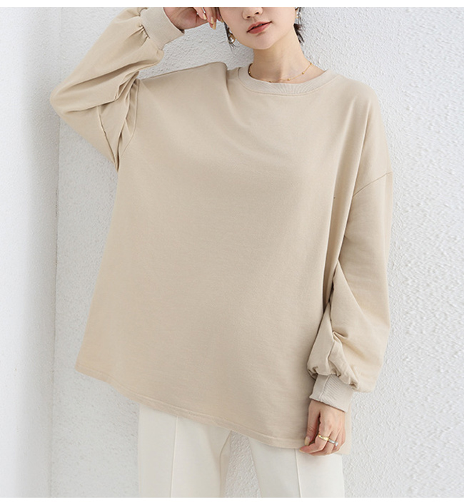 カットソー 長袖 レディース ボーダーカットソー トップス Tシャツ カジュアル ゆったり オーバーサイズ 