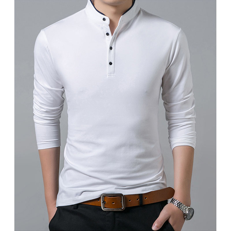 ヘンリーネック 長袖 メンズ Tシャツ カットソー ロンT カジュアル 無地 アウトドア ロングTシャツ 綿 ビジネス ゴルフウェア 