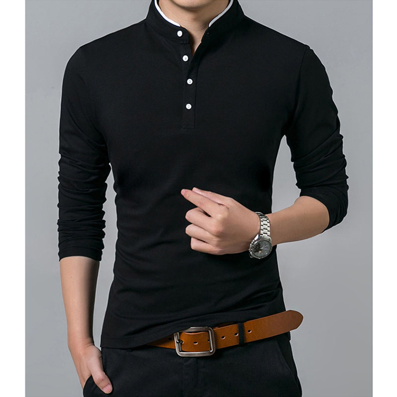 ヘンリーネック 長袖 メンズ Tシャツ カットソー ロンT カジュアル 無地 アウトドア ロングTシャツ 綿 ビジネス ゴルフウェア 