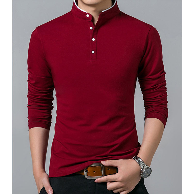 ヘンリーネック 長袖 メンズ Tシャツ カットソー ロンT カジュアル 無地 アウトドア ロングTシャツ 綿 ビジネス ゴルフウェア 
