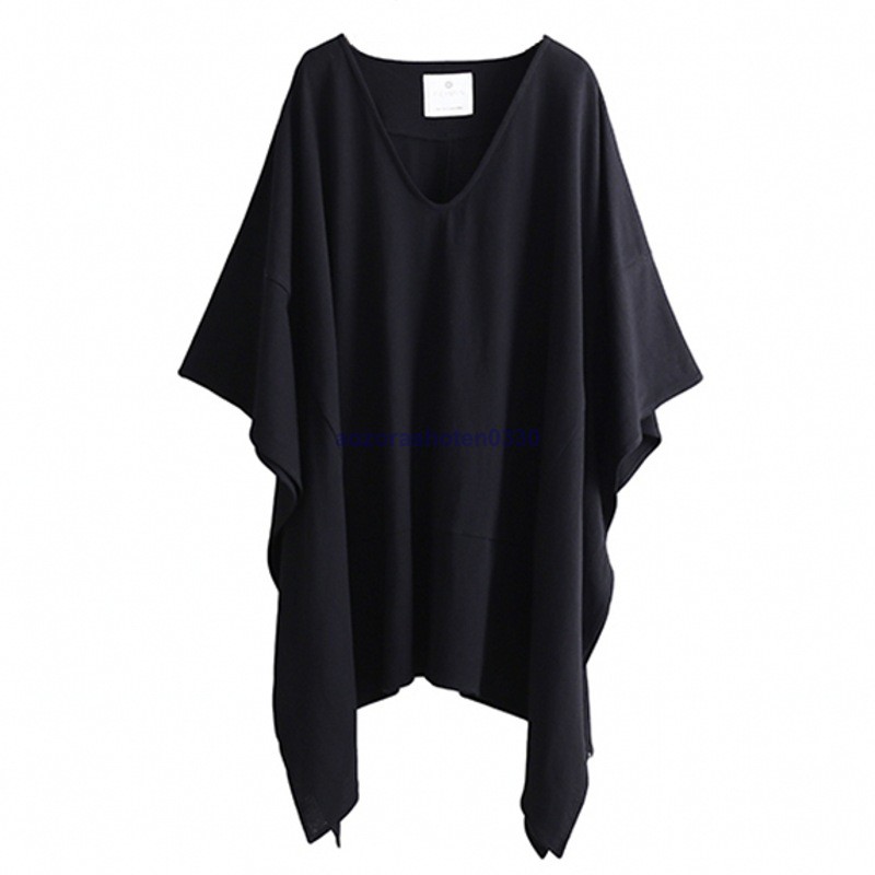 ブラウス Vネック ゆったり ドルマン 半袖 レディース 可愛い Tシャツ カジュアル 体型カバー バットスリーブ おしゃれ 