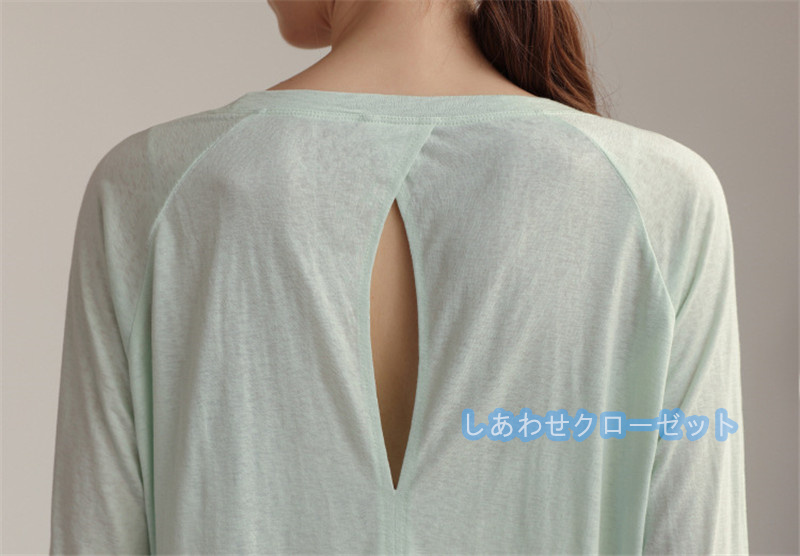 ヨガウェア レディース トップス 長袖 Tシャツ ホットヨガ おしゃれ 重ね着 速乾 かわいい スポーツウェア ランニングウェア フィットネス 吸汗 