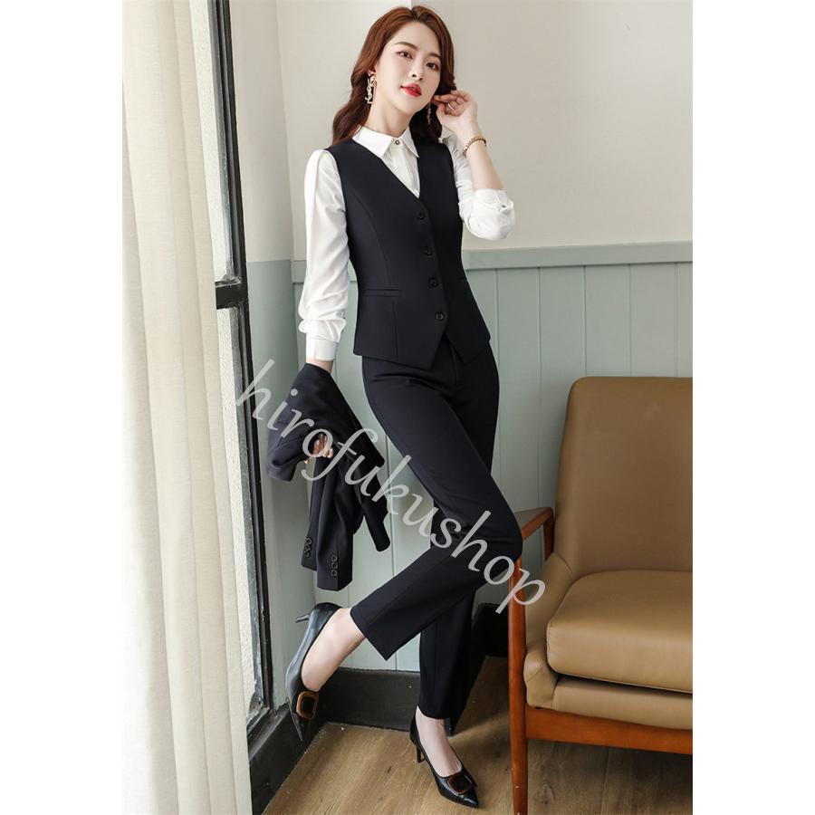 ジレ レディース ベスト 前開き スーツ ビジネス 仕事 フォーマル ノースリーブ 大きいサイズ オフィス ジャケット 制服 コート 就活 通勤 