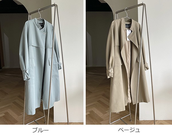 トレンチコート レディース 秋コート 小柄 着やせ 大きいサイズ ベージュ 秋物 アウター 秋服 トレンチ 春 秋 