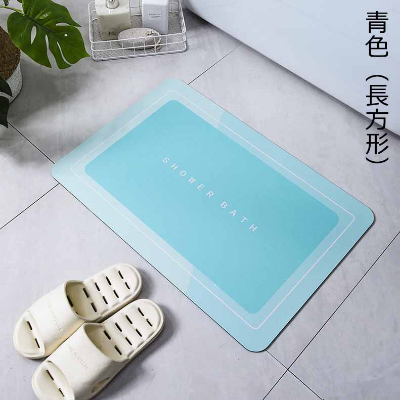 バスマットノンアスベストソフト大判大きいサイズ マット柔らか割れない足拭き お風呂 水切りマットキッチン吸水お手入れ簡単収納浴室マット 60CM*40CM  