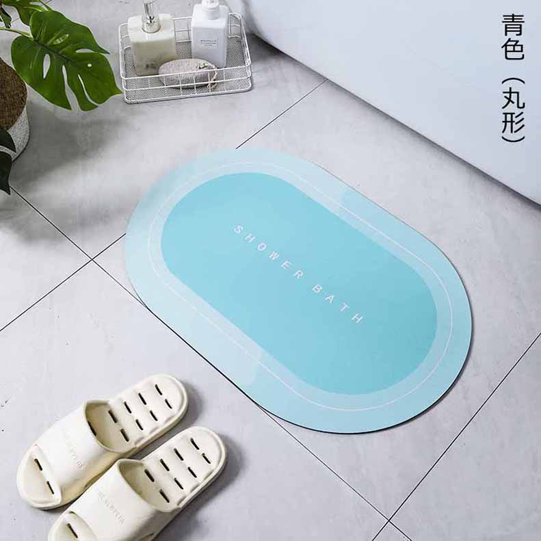 バスマットノンアスベストソフト大判大きいサイズ マット柔らか割れない足拭き お風呂 水切りマットキッチン吸水お手入れ簡単収納浴室マット 60CM*40CM  