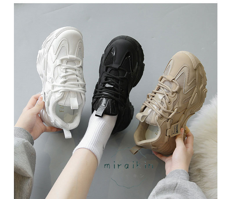 厚底スニーカー レディース 韓国風 ダッスニーカー インヒール 厚底ソール メッシュ 歩きやすい ボリューム スポーツ オルチャン カジュアル ローカット 