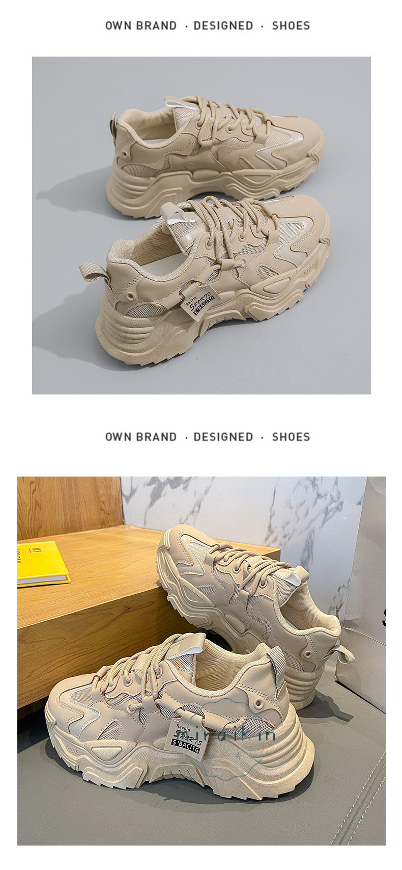 厚底スニーカー レディース 韓国風 ダッスニーカー インヒール 厚底ソール メッシュ 歩きやすい ボリューム スポーツ オルチャン カジュアル ローカット 