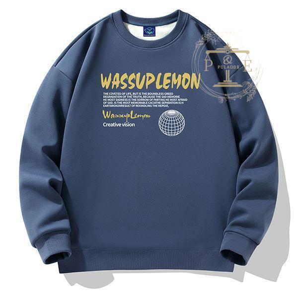 トレーナー メンズ フリース裏起毛 トレーナー もこもこ トレーナー 防寒 暖かい ルームウェア 裏起毛 フプリント 部屋着 部屋着 暖かい 