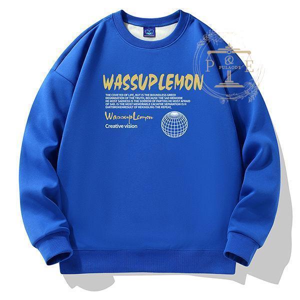 トレーナー メンズ フリース裏起毛 トレーナー もこもこ トレーナー 防寒 暖かい ルームウェア 裏起毛 フプリント 部屋着 部屋着 暖かい 