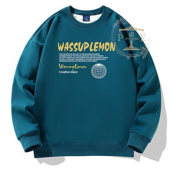 トレーナー メンズ フリース裏起毛 トレーナー もこもこ トレーナー 防寒 暖かい ルームウェア 裏起毛 フプリント 部屋着 部屋着 暖かい 