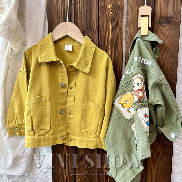 キッズ アウター 長袖 トップス シンプル 襟付き 動きやすい アニマル あわせやすい ゆったり カジュアル おしゃれ 着やすい コットン 