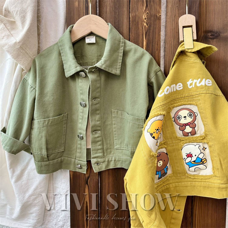 キッズ アウター 長袖 トップス シンプル 襟付き 動きやすい アニマル あわせやすい ゆったり カジュアル おしゃれ 着やすい コットン 