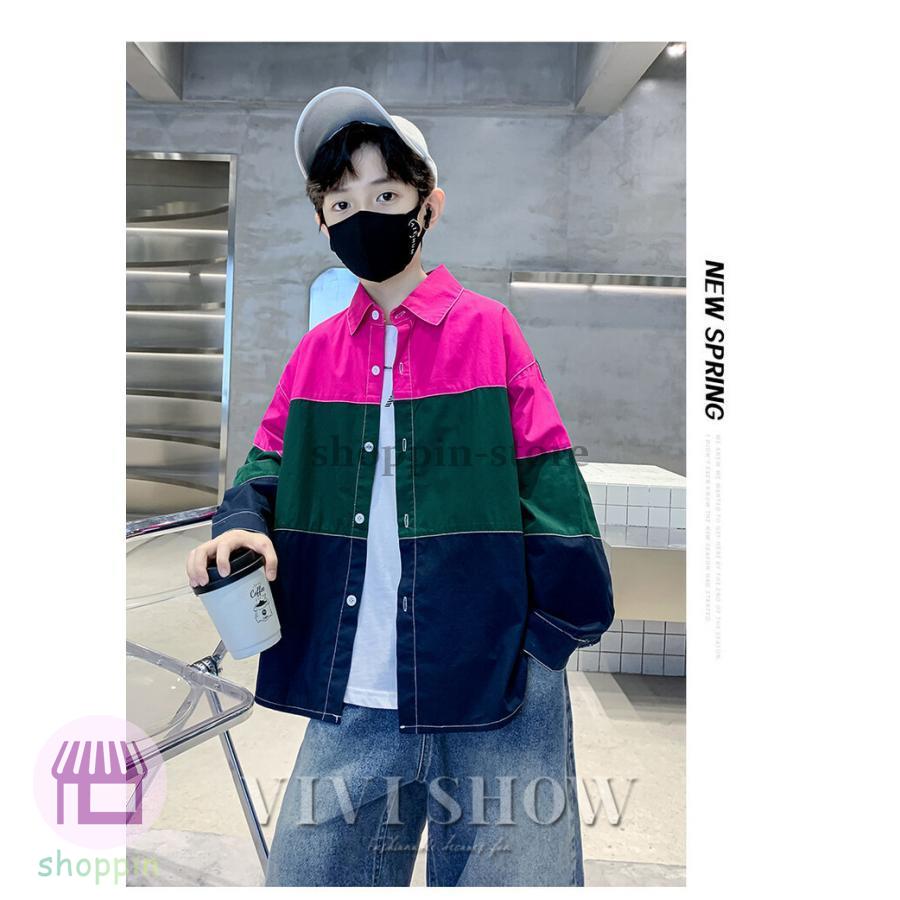 キッズ 長袖 トップス カジュアル アウター おしゃれ ゆったり 着やすい シンプル あわせやすい 動きやすい カラフル 